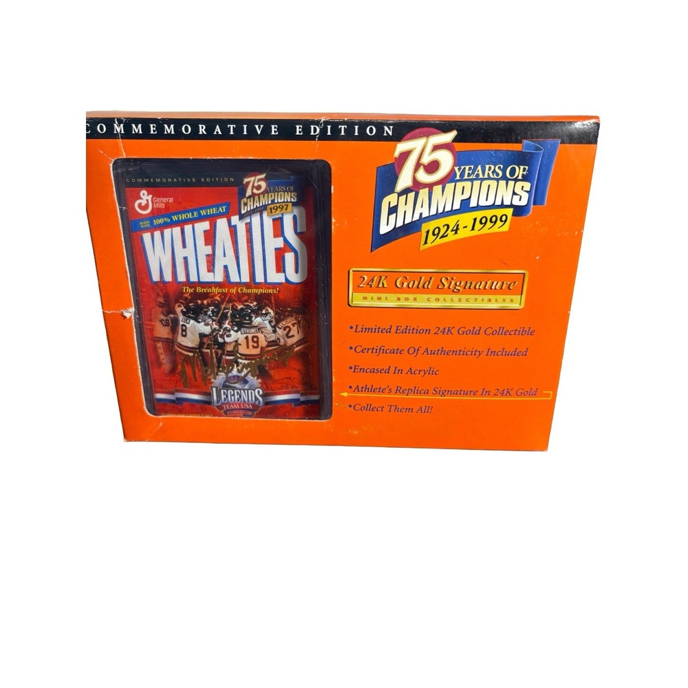 Wheaties 75 Years of Champions Commemorative Edition Collectible Box US Hockey